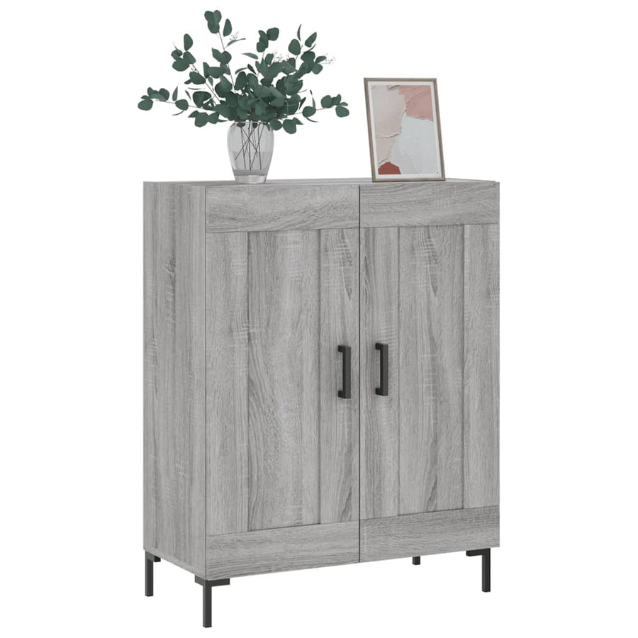Dressoir 69,5X34X90 Cm Bewerkt Hout Grijs Sonoma Eikenkleurig