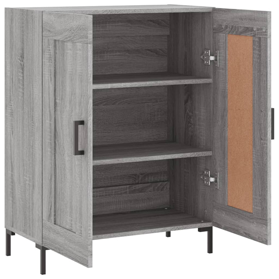 Dressoir 69,5X34X90 Cm Bewerkt Hout Grijs Sonoma Eikenkleurig