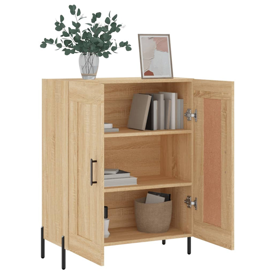 Dressoir 69,5X34X90 Cm Bewerkt Hout Kleurig Sonoma eiken