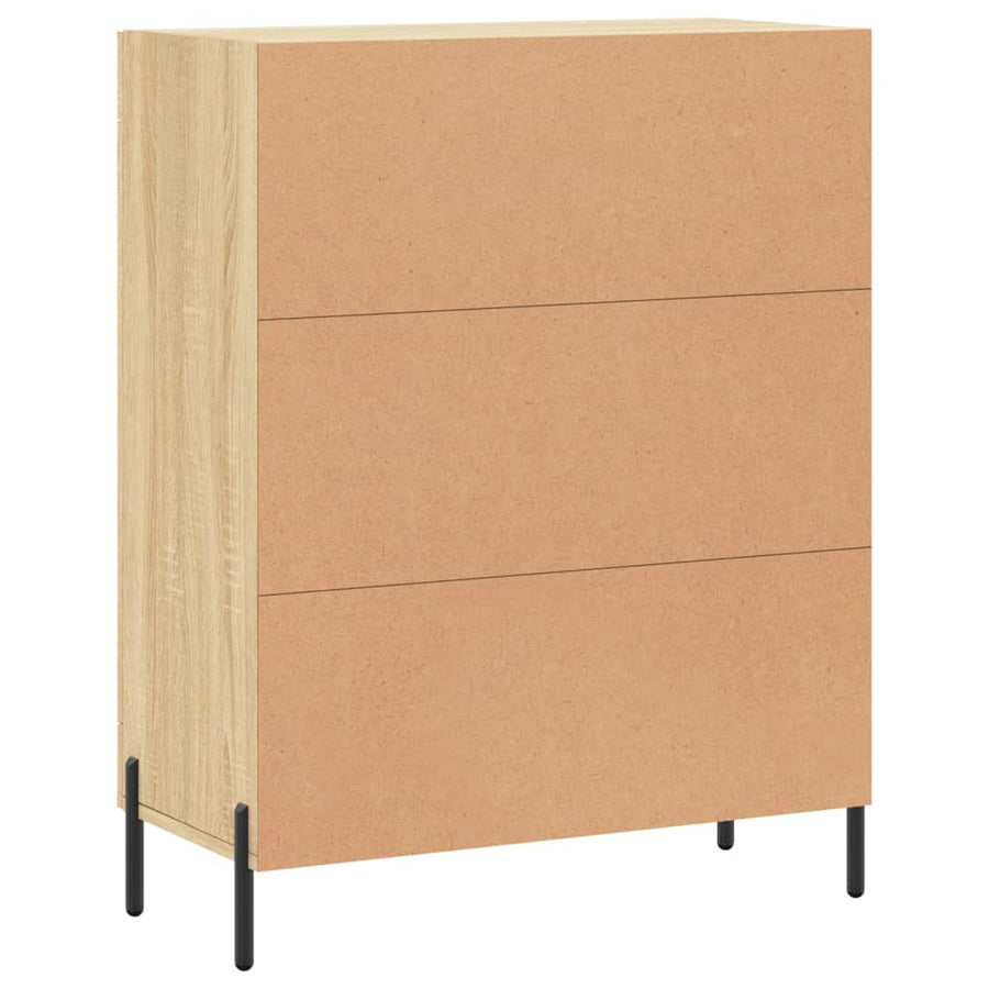 Dressoir 69,5X34X90 Cm Bewerkt Hout Kleurig Sonoma eiken