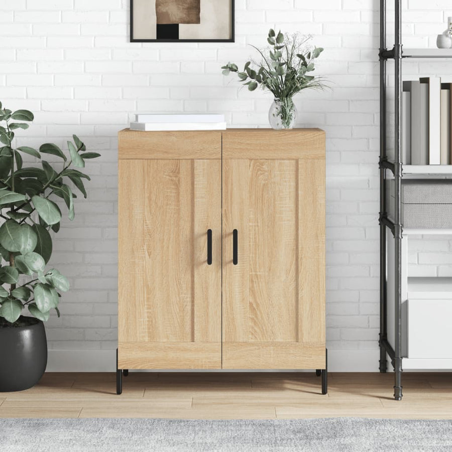 Dressoir 69,5X34X90 Cm Bewerkt Hout Kleurig Sonoma eiken