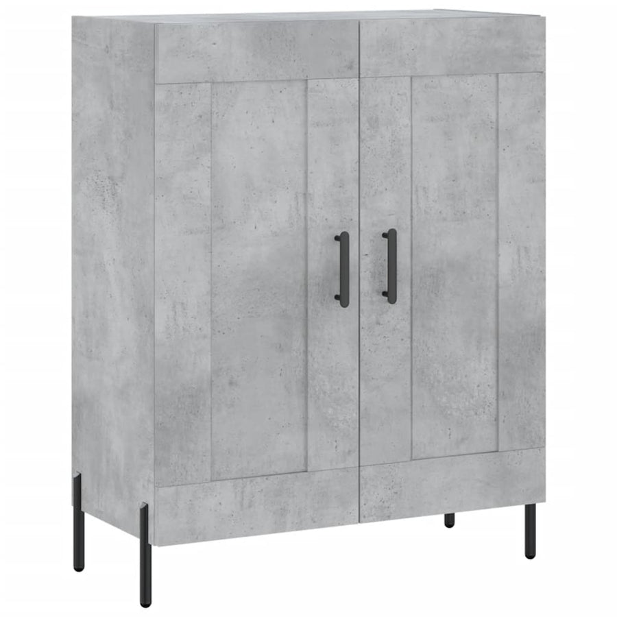 Dressoir 69,5X34X90 Cm Bewerkt Hout Betongrijs