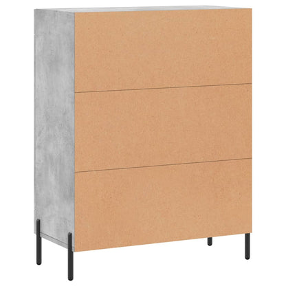 Dressoir 69,5X34X90 Cm Bewerkt Hout Betongrijs