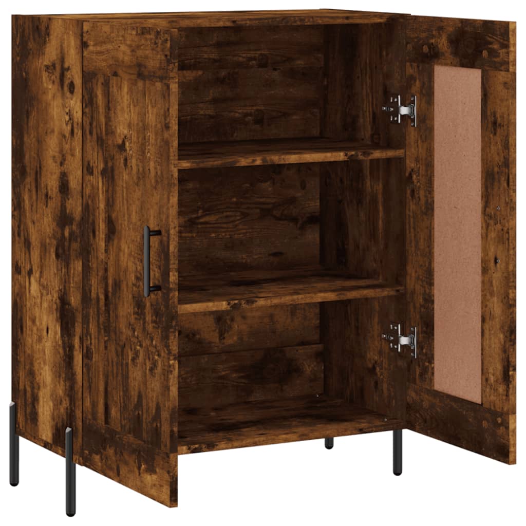 Dressoir 69,5X34X90 Cm Bewerkt Hout Kleurig Gerookt eiken
