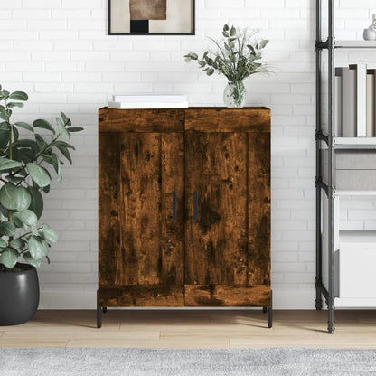 Dressoir 69,5X34X90 Cm Bewerkt Hout Kleurig Gerookt eiken