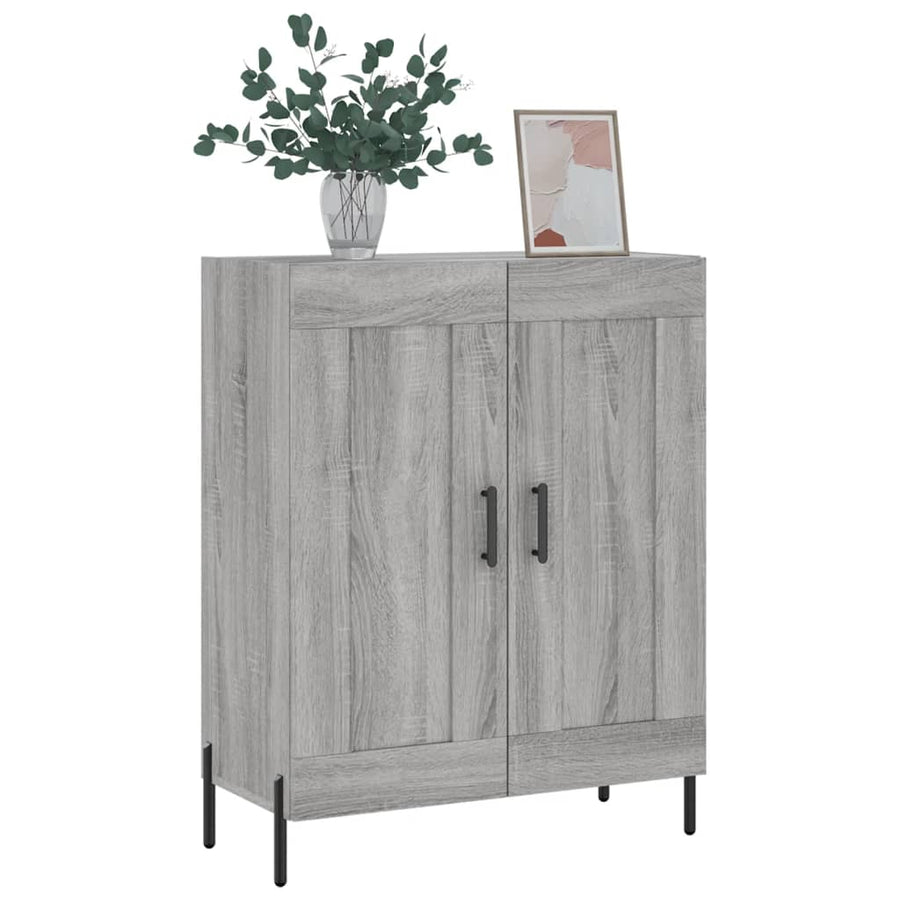 Dressoir 69,5X34X90 Cm Bewerkt Hout Eikenkleurig Grijs sonoma