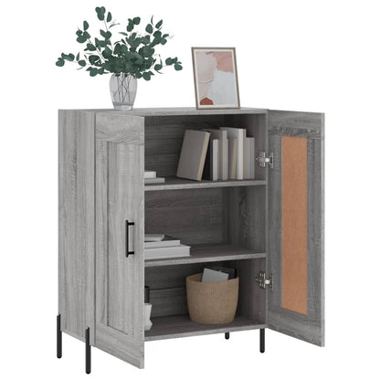 Dressoir 69,5X34X90 Cm Bewerkt Hout Eikenkleurig Grijs sonoma
