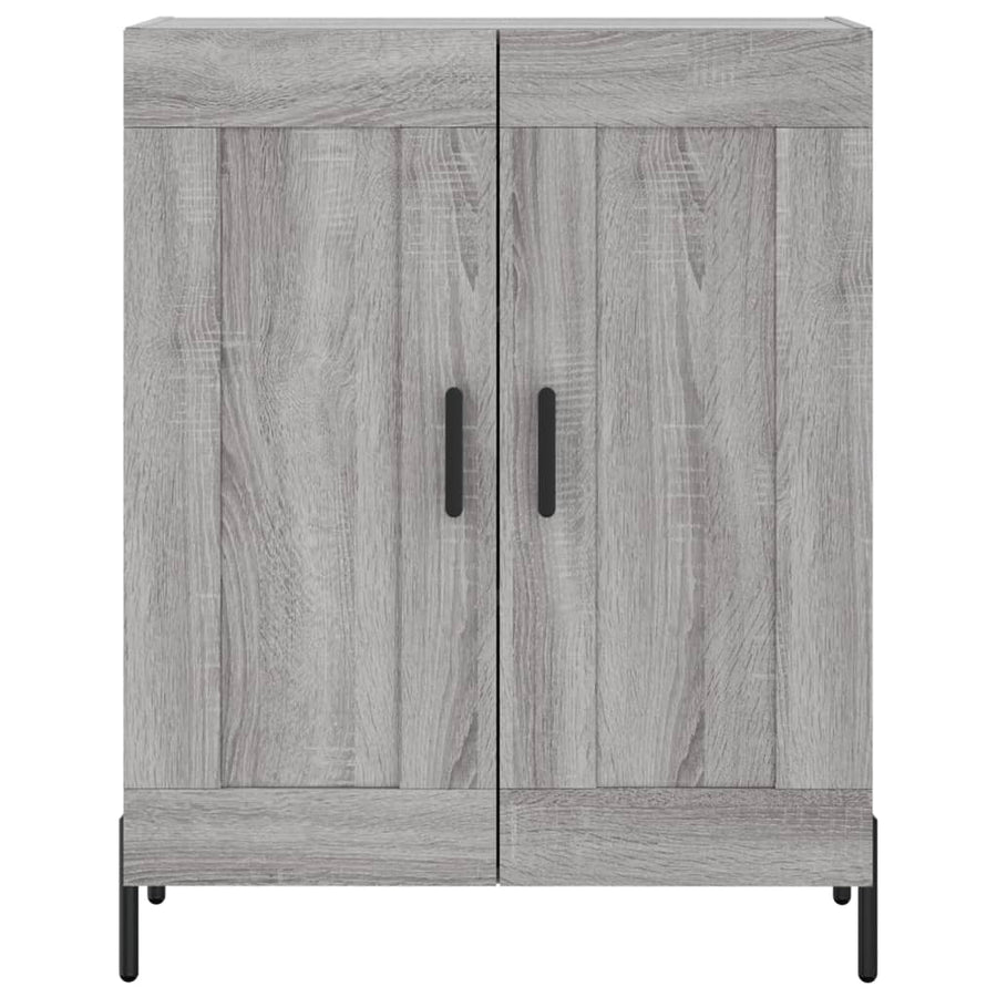 Dressoir 69,5X34X90 Cm Bewerkt Hout Eikenkleurig Grijs sonoma