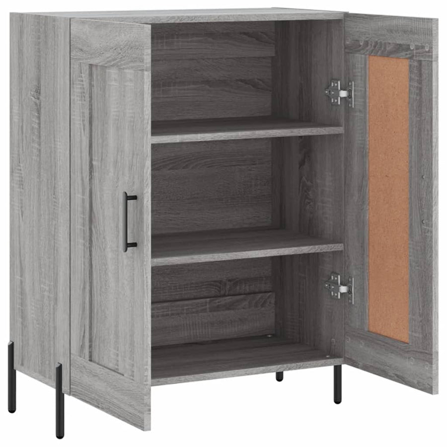 Dressoir 69,5X34X90 Cm Bewerkt Hout Eikenkleurig Grijs sonoma