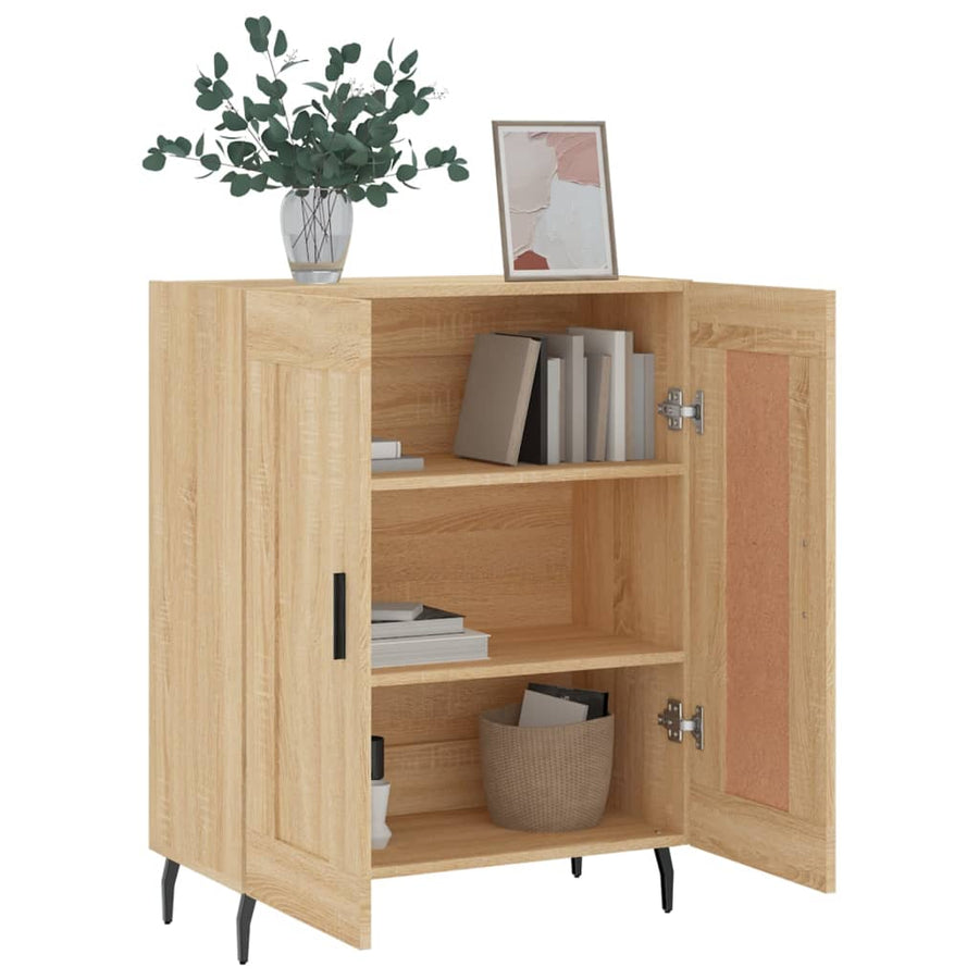 Dressoir 69,5X34X90 Cm Bewerkt Hout Kleurig Sonoma eiken