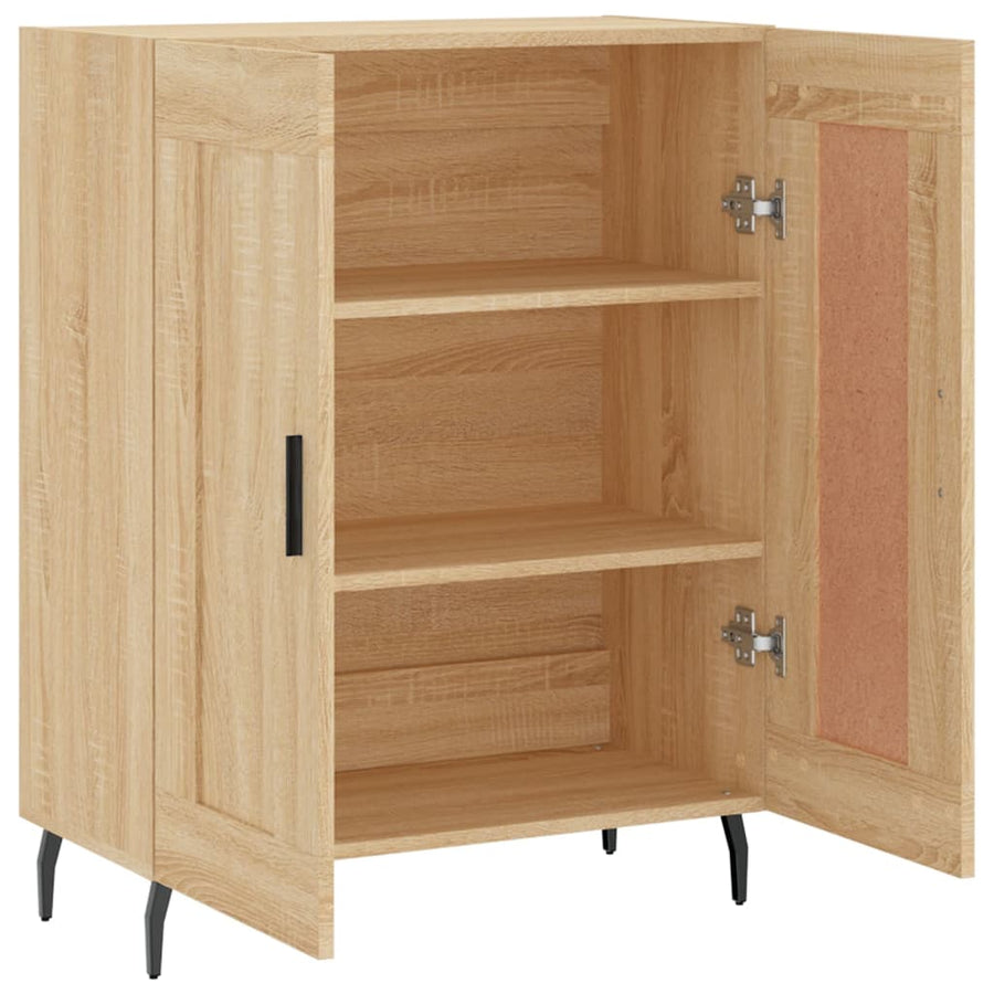 Dressoir 69,5X34X90 Cm Bewerkt Hout Kleurig Sonoma eiken