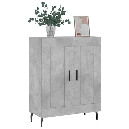Dressoir 69,5X34X90 Cm Bewerkt Hout Betongrijs