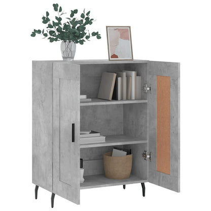 Dressoir 69,5X34X90 Cm Bewerkt Hout Betongrijs