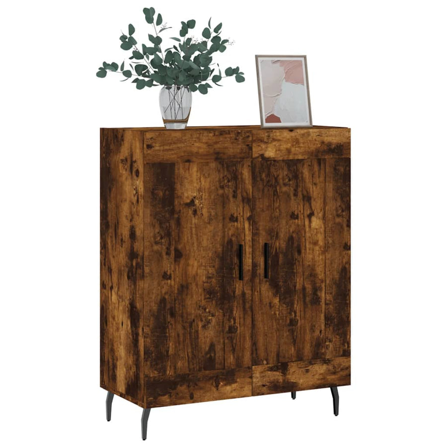 Dressoir 69,5x34x90 cm bewerkt hout gerookt eikenkleurig