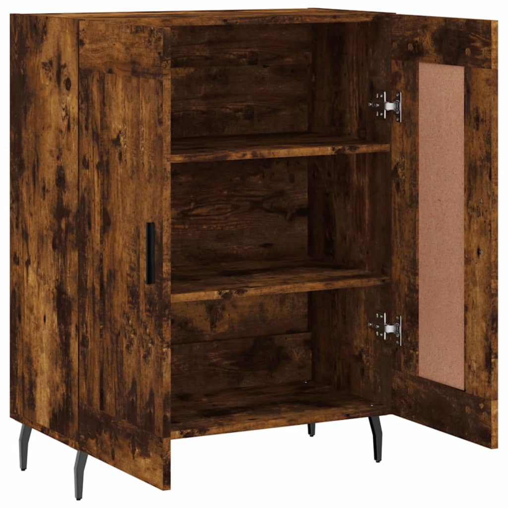 Dressoir 69,5x34x90 cm bewerkt hout gerookt eikenkleurig