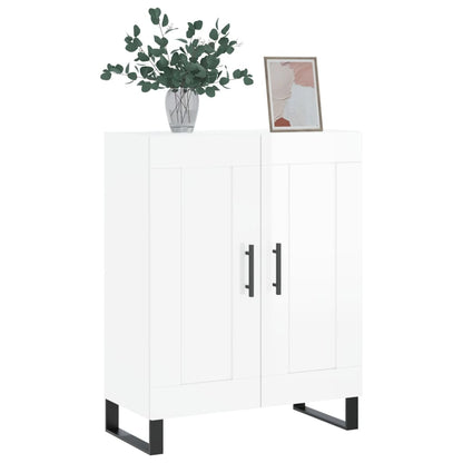 Dressoir 69,5X34X90 Cm Bewerkt Hout Hoogglans Wit