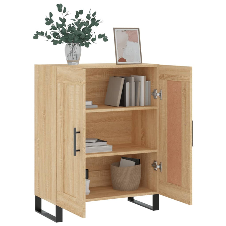 Dressoir 69,5X34X90 Cm Bewerkt Hout Kleurig Sonoma eiken