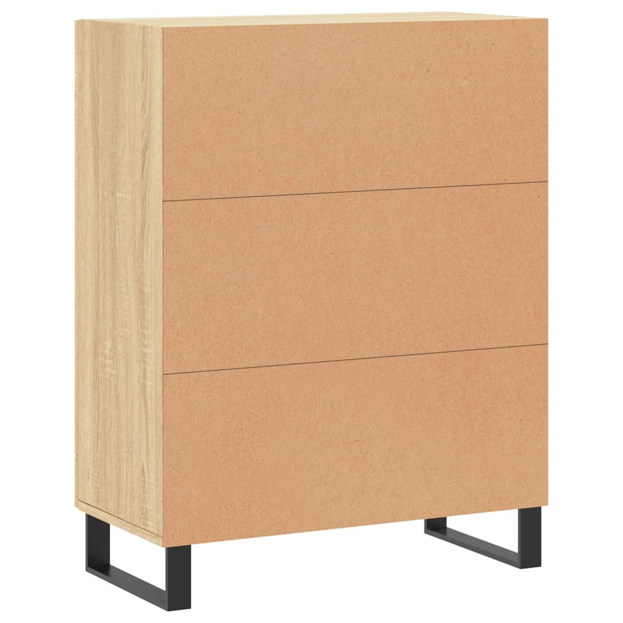 Dressoir 69,5X34X90 Cm Bewerkt Hout Kleurig Sonoma eiken
