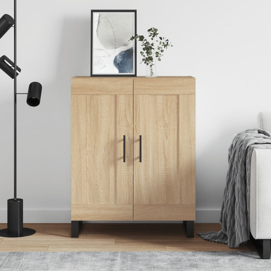 Dressoir 69,5X34X90 Cm Bewerkt Hout Kleurig Sonoma eiken