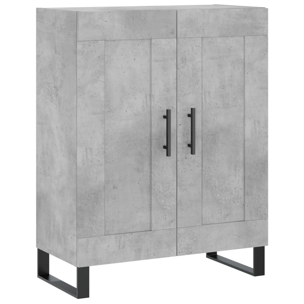Dressoir 69,5X34X90 Cm Bewerkt Hout Betongrijs
