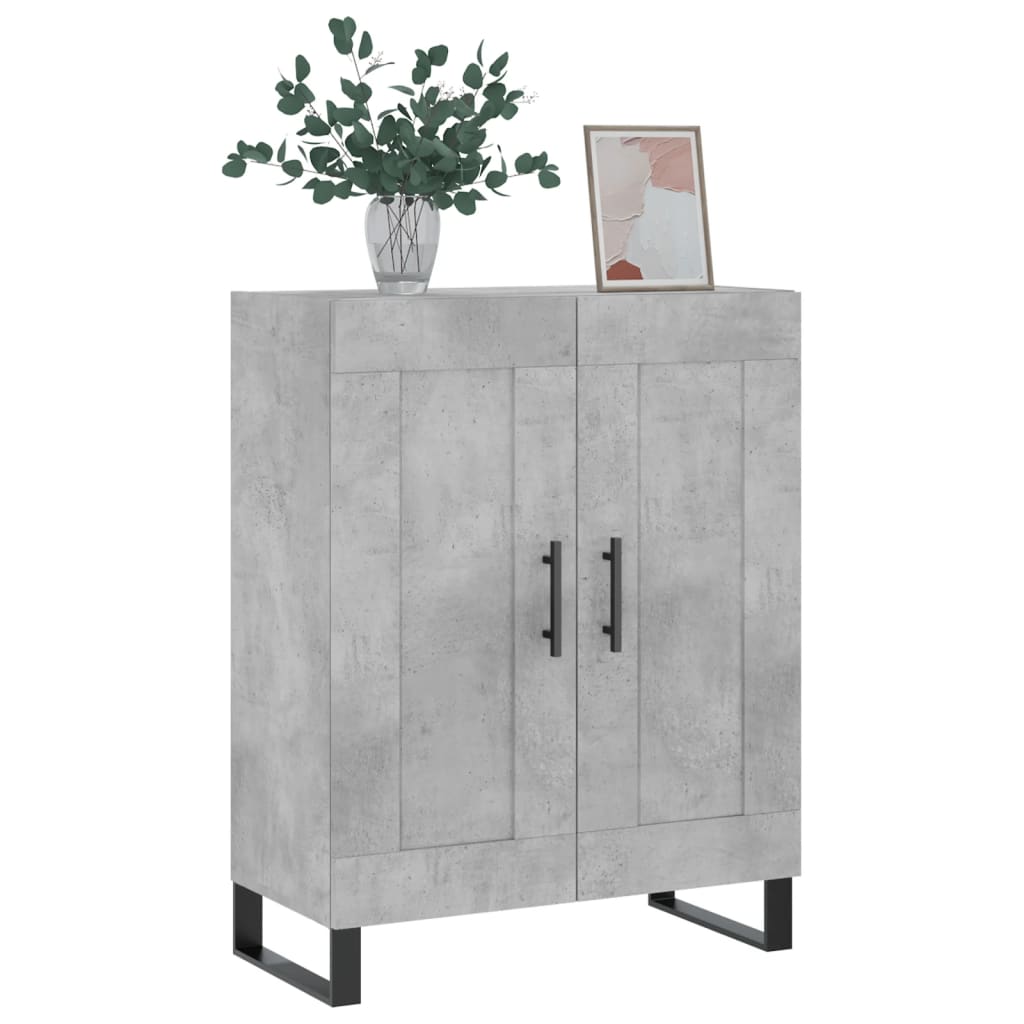 Dressoir 69,5X34X90 Cm Bewerkt Hout Betongrijs