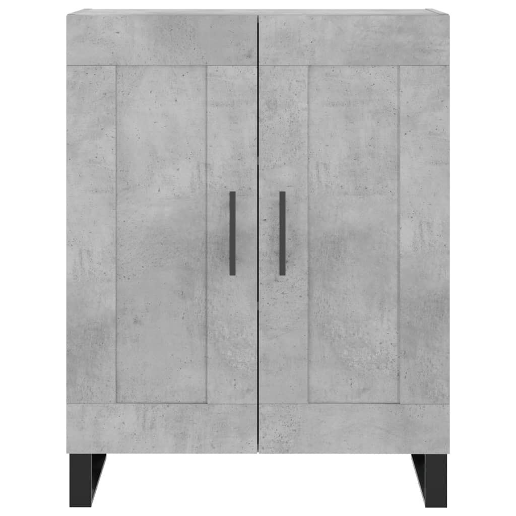 Dressoir 69,5X34X90 Cm Bewerkt Hout Betongrijs