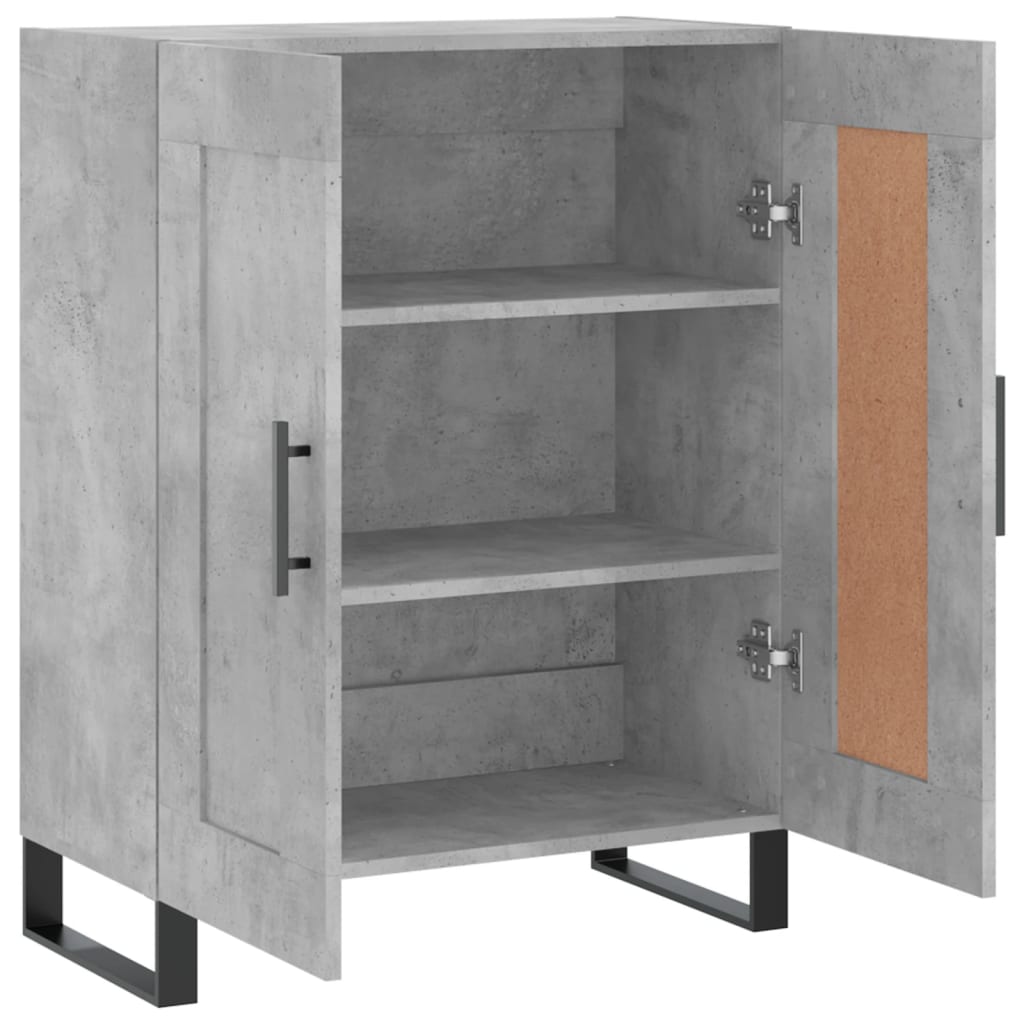 Dressoir 69,5X34X90 Cm Bewerkt Hout Betongrijs
