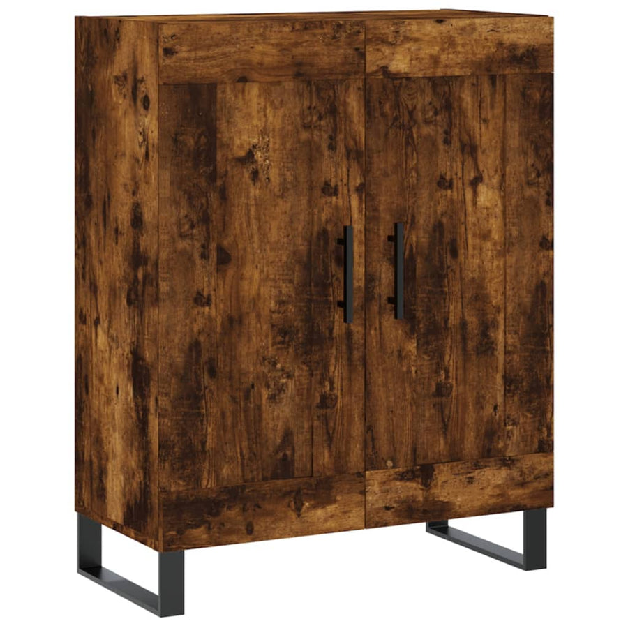 Dressoir 69,5X34X90 Cm Bewerkt Hout Kleurig Gerookt eiken