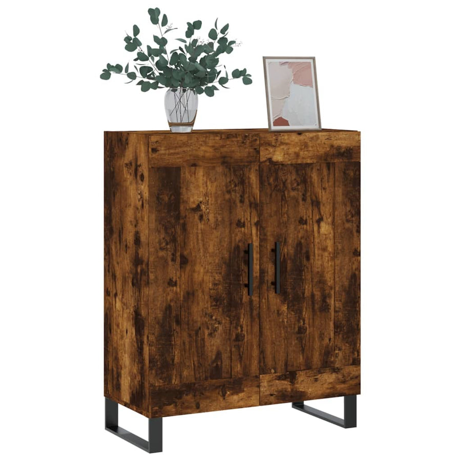 Dressoir 69,5X34X90 Cm Bewerkt Hout Kleurig Gerookt eiken