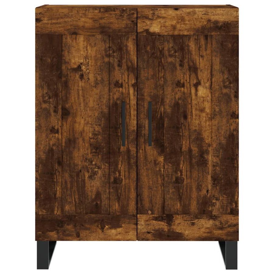 Dressoir 69,5X34X90 Cm Bewerkt Hout Kleurig Gerookt eiken