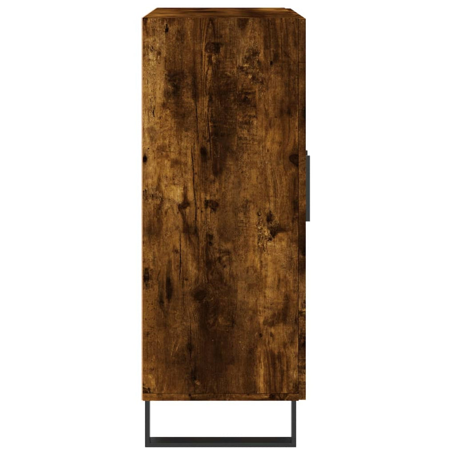 Dressoir 69,5X34X90 Cm Bewerkt Hout Kleurig Gerookt eiken