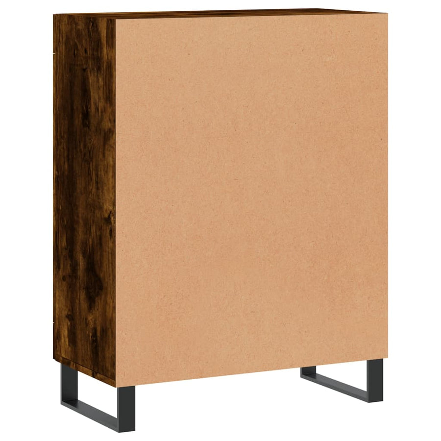 Dressoir 69,5X34X90 Cm Bewerkt Hout Kleurig Gerookt eiken