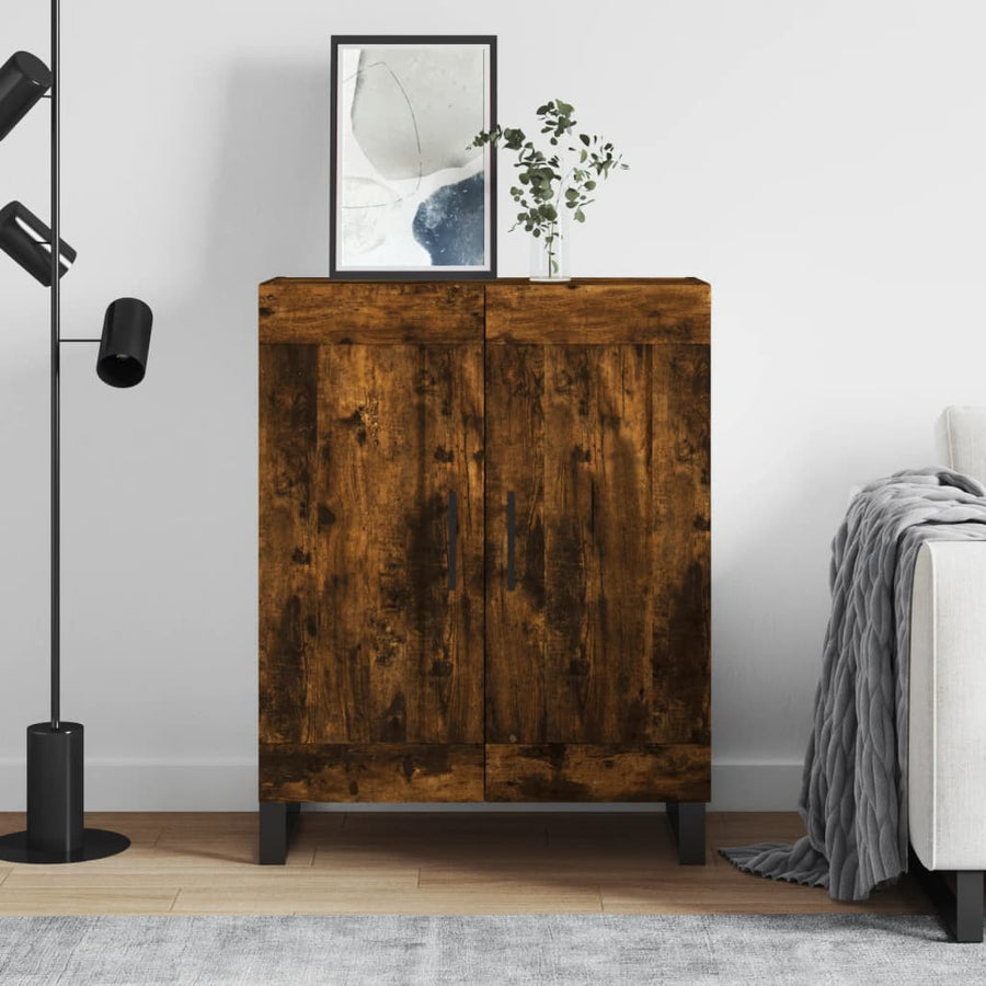 Dressoir 69,5X34X90 Cm Bewerkt Hout Kleurig Gerookt eiken