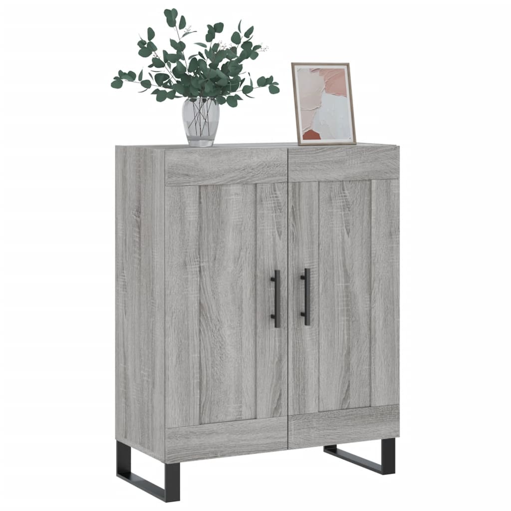 Dressoir 69,5X34X90 Cm Bewerkt Hout Eikenkleurig Grijs sonoma