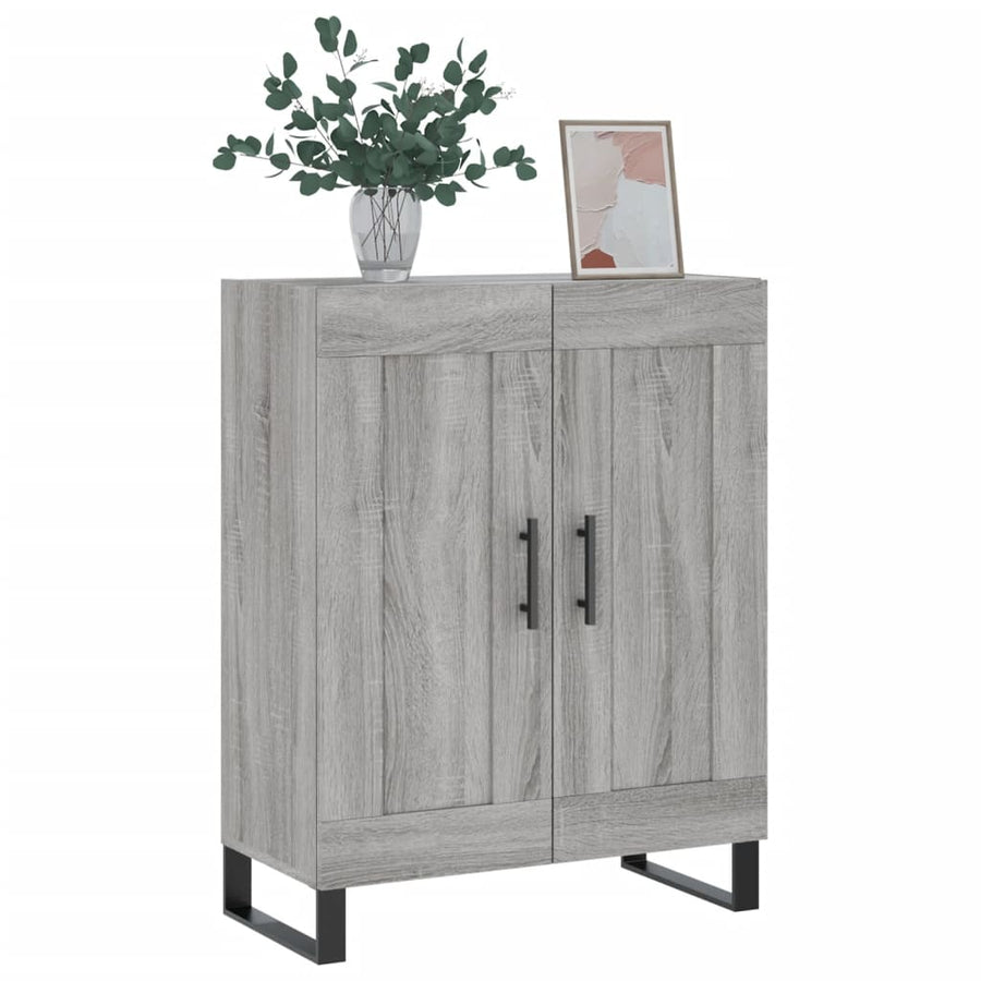 Dressoir 69,5X34X90 Cm Bewerkt Hout Eikenkleurig Grijs sonoma