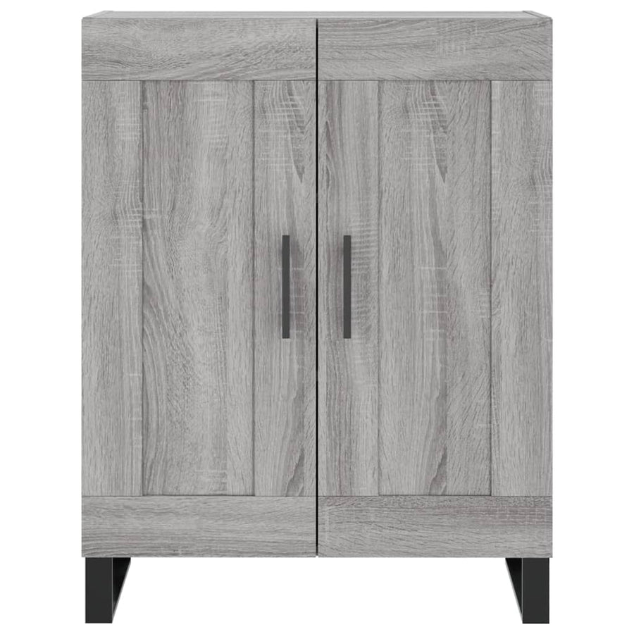 Dressoir 69,5X34X90 Cm Bewerkt Hout Eikenkleurig Grijs sonoma