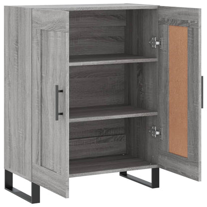 Dressoir 69,5X34X90 Cm Bewerkt Hout Eikenkleurig Grijs sonoma