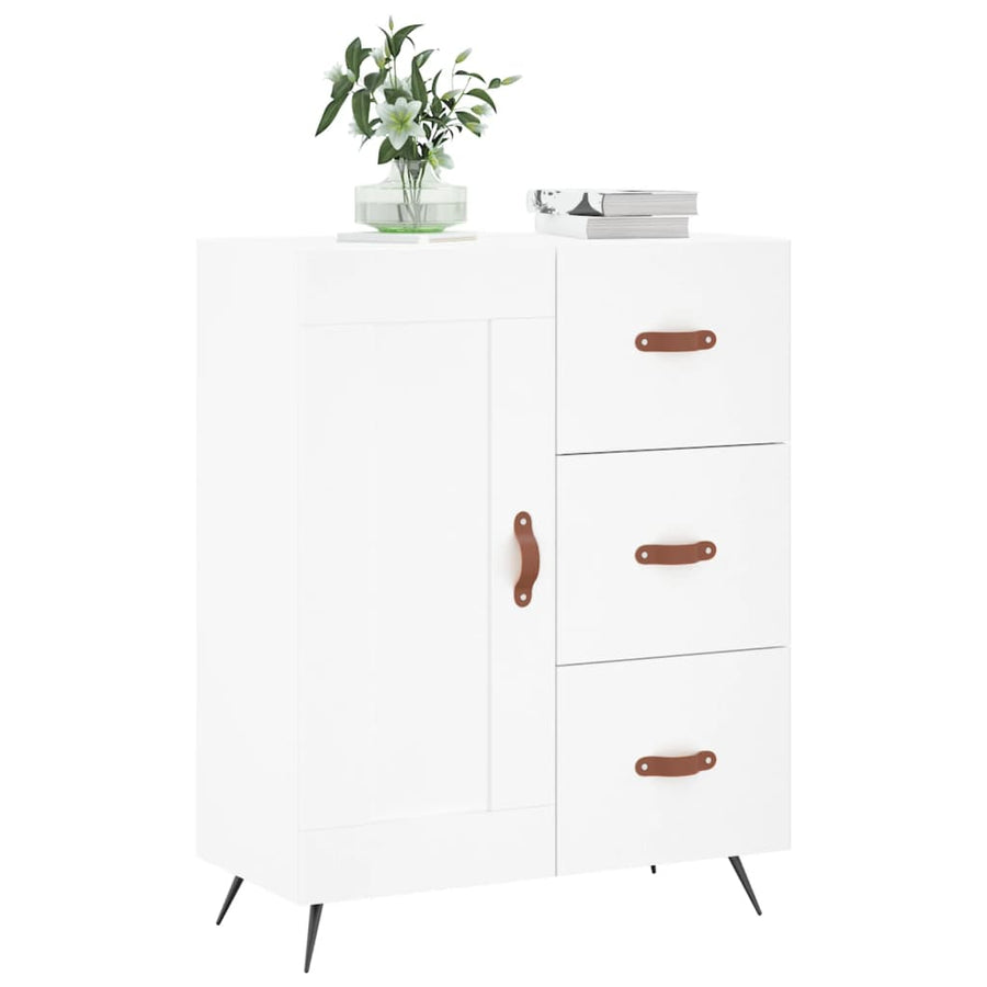 Dressoir 69,5X34X90 Cm Bewerkt Hout Wit