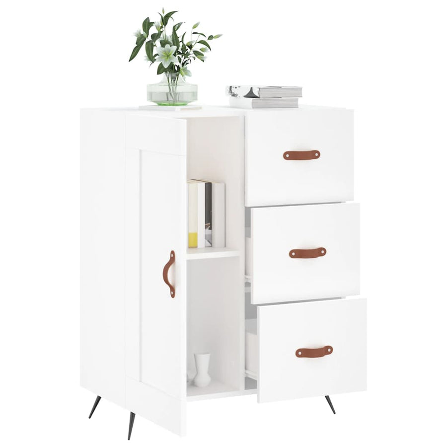 Dressoir 69,5X34X90 Cm Bewerkt Hout Wit