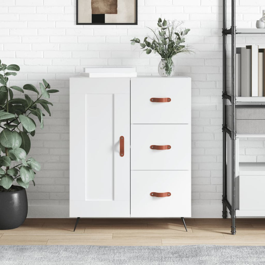 Dressoir 69,5X34X90 Cm Bewerkt Hout Wit