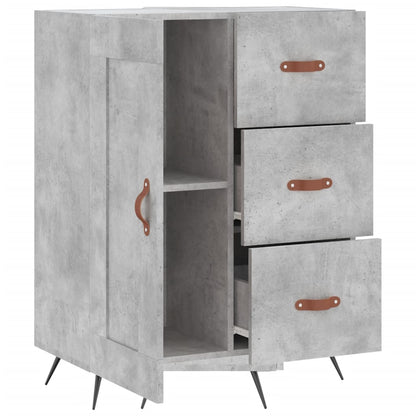 Dressoir 69,5X34X90 Cm Bewerkt Hout Betongrijs