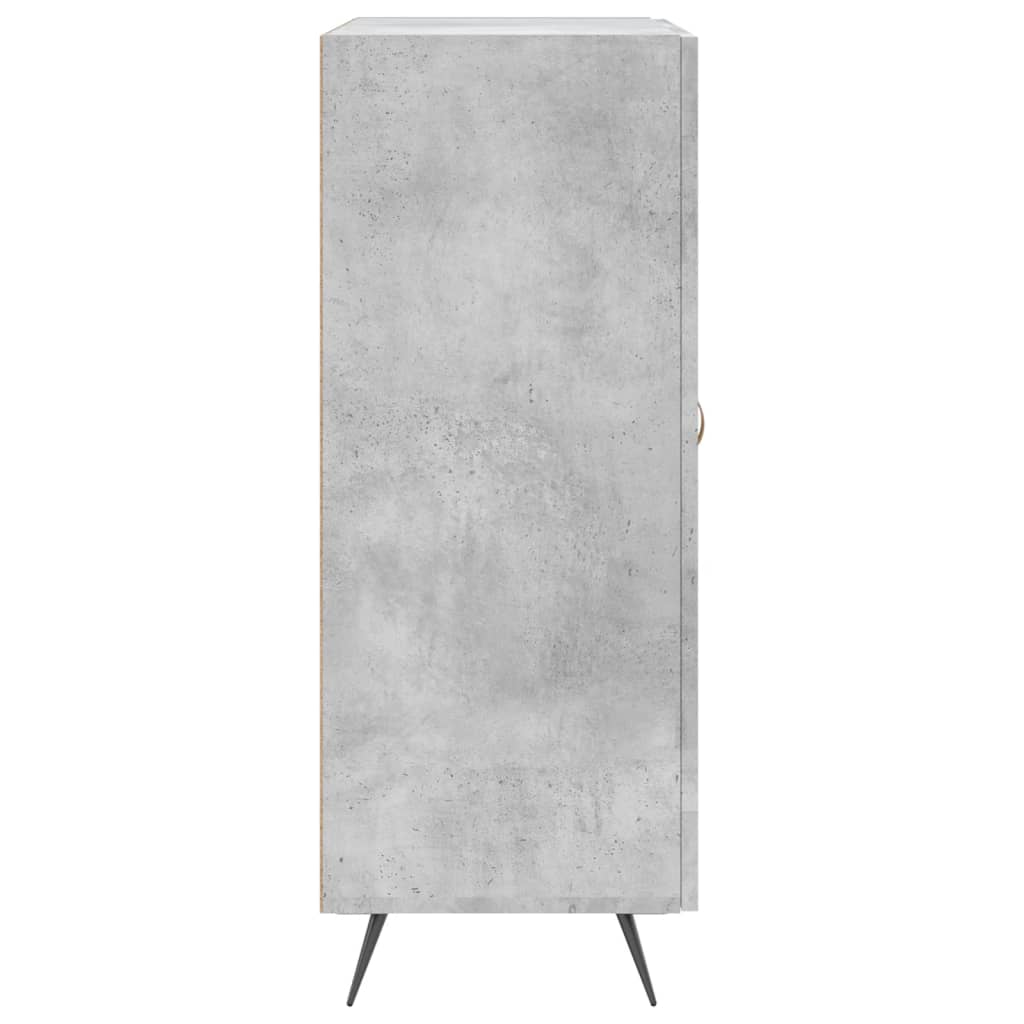 Dressoir 69,5X34X90 Cm Bewerkt Hout Betongrijs