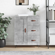 Dressoir 69,5X34X90 Cm Bewerkt Hout Betongrijs