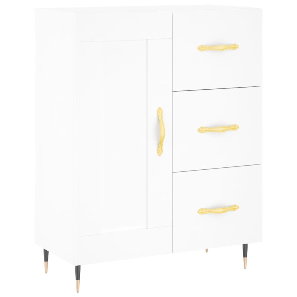 Dressoir 69,5X34X90 Cm Bewerkt Hout Wit