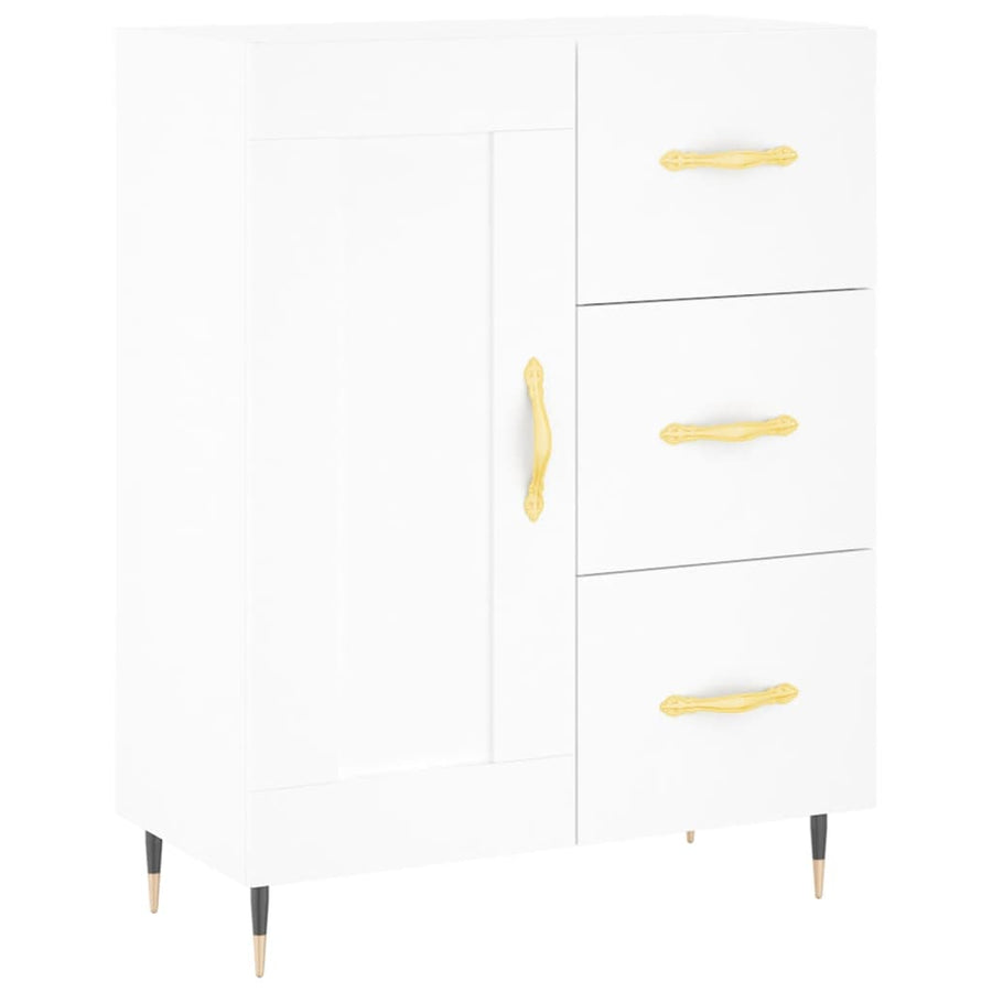 Dressoir 69,5X34X90 Cm Bewerkt Hout Wit