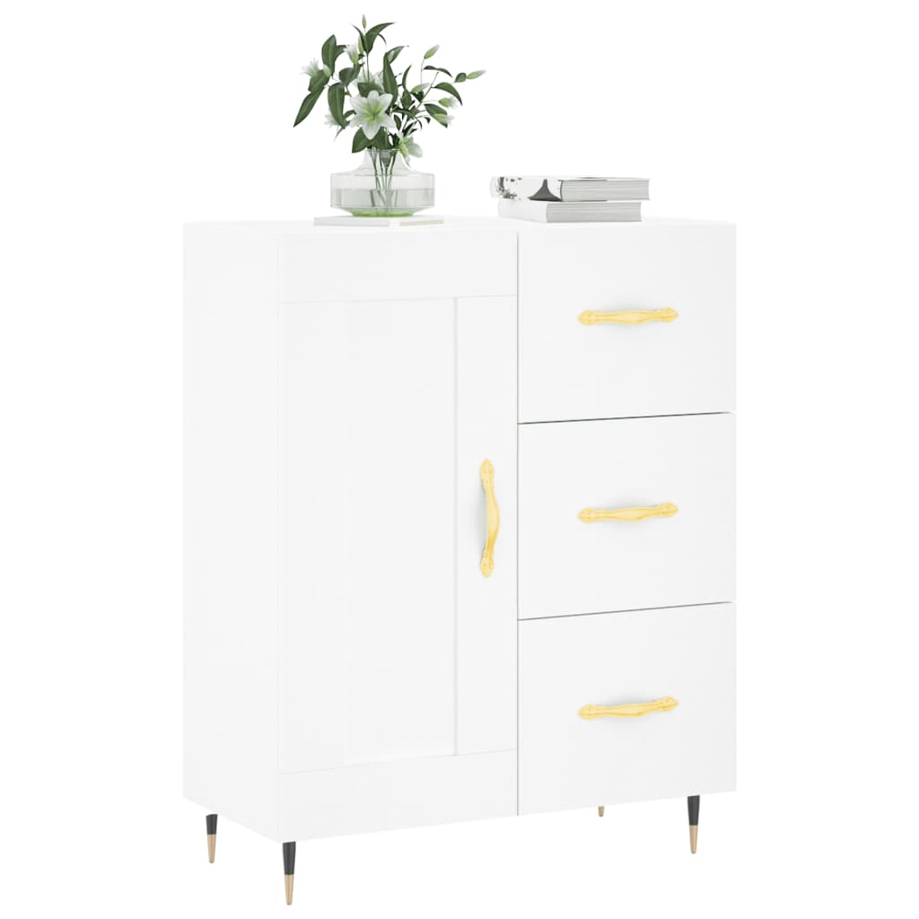 Dressoir 69,5X34X90 Cm Bewerkt Hout Wit