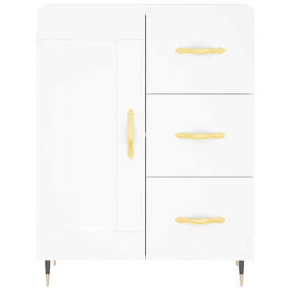 Dressoir 69,5X34X90 Cm Bewerkt Hout Wit