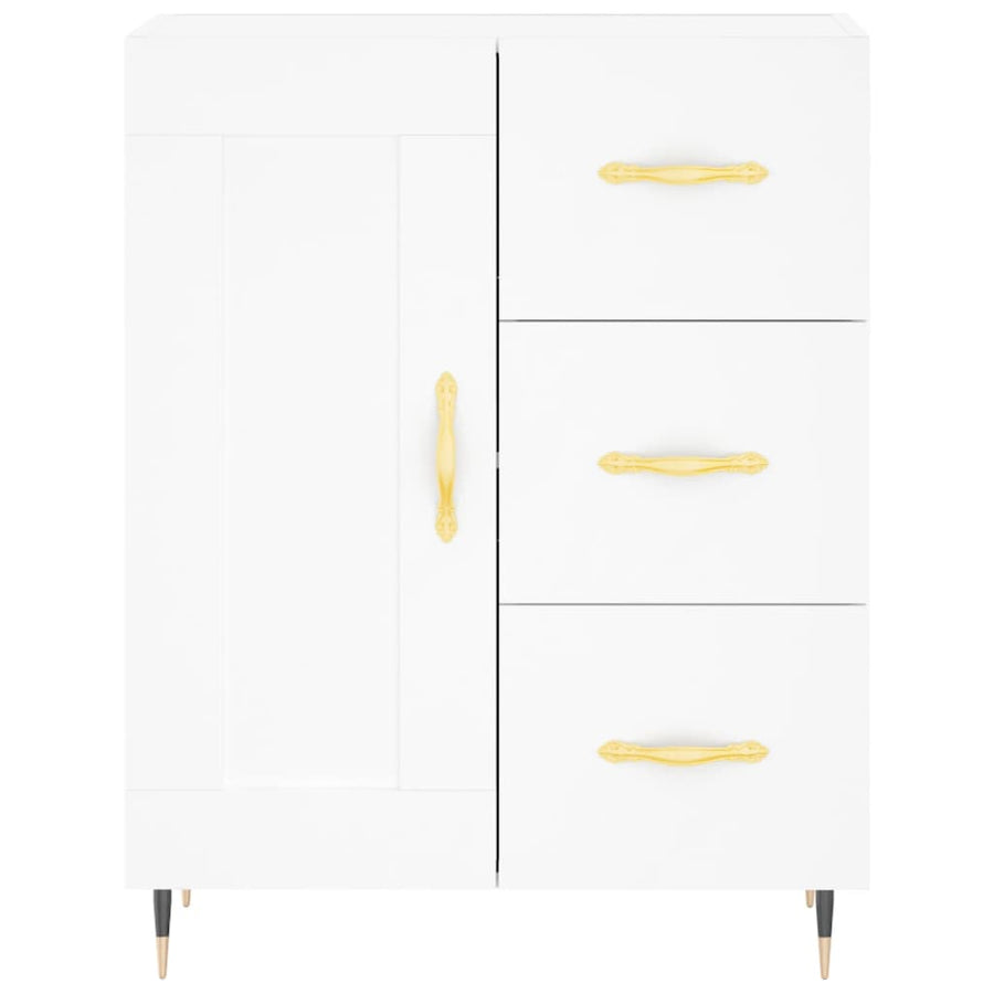 Dressoir 69,5X34X90 Cm Bewerkt Hout Wit