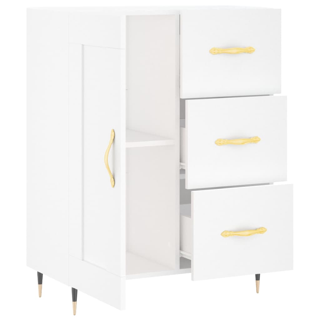Dressoir 69,5X34X90 Cm Bewerkt Hout Wit