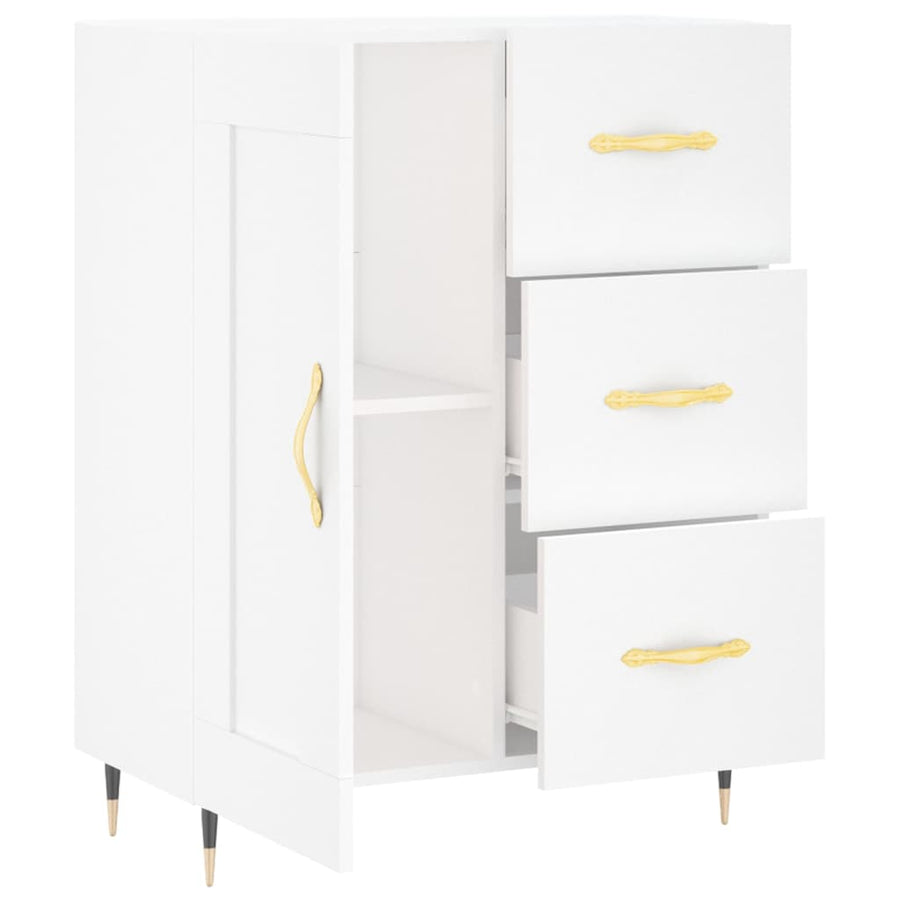 Dressoir 69,5X34X90 Cm Bewerkt Hout Wit